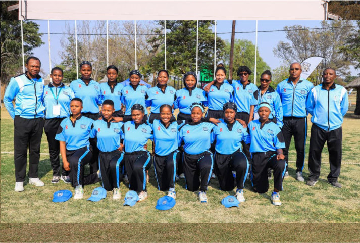 Timoni with the Botswana Women's team.